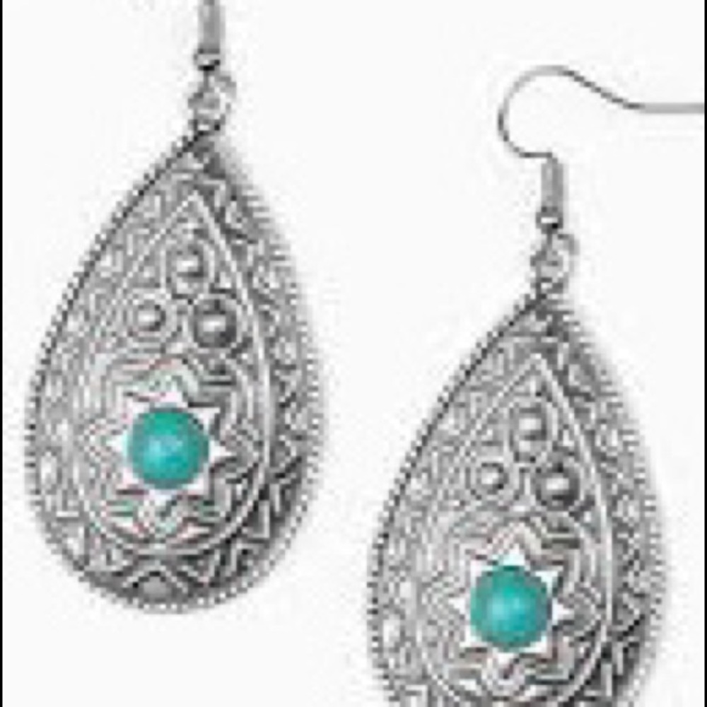 Silver and blue dangle